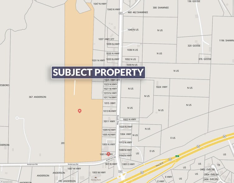 Anderson Rd, Whitesboro, TX à louer - Plan cadastral - Image 3 de 3
