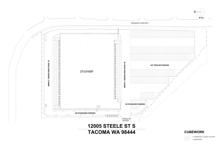 12005 Steele St S, Tacoma, WA for lease - Site Plan - Image 1 of 9