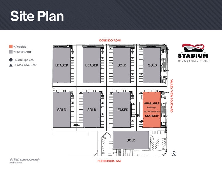 5979 Valley View Blvd, Las Vegas, NV à louer - Plan de site - Image 2 de 6