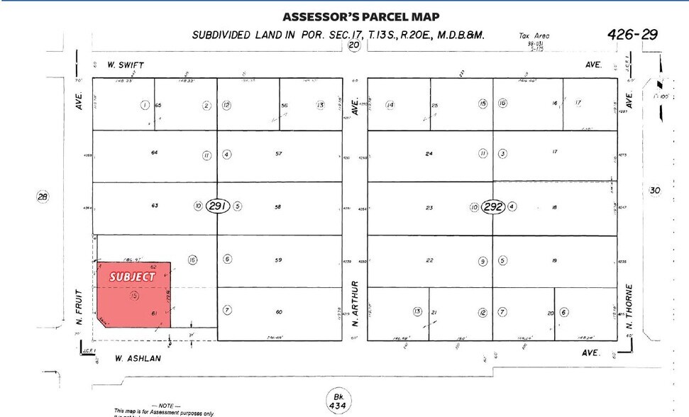 Ashlan, Fresno, CA à louer - Plan cadastral - Image 3 de 3
