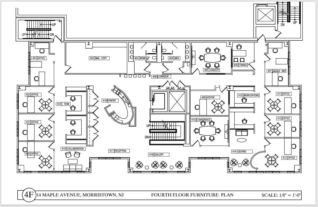 12 Maple Ave, Morristown, NJ à louer Plan d’étage- Image 1 de 1