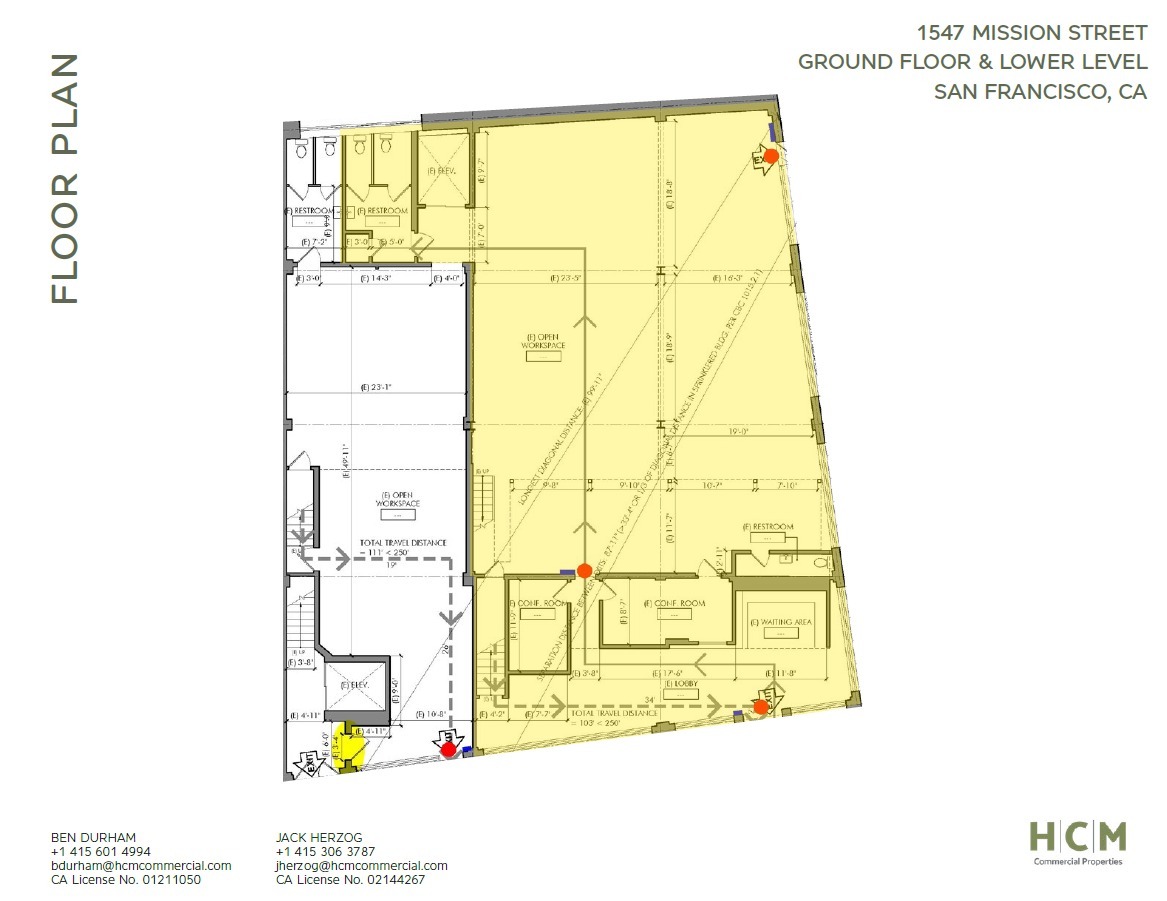 1543-1547 Mission St, San Francisco, CA à louer Plan d  tage- Image 1 de 1