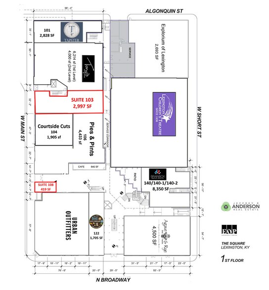 401 W Main St, Lexington, KY à louer - Plan d’étage - Image 2 de 8