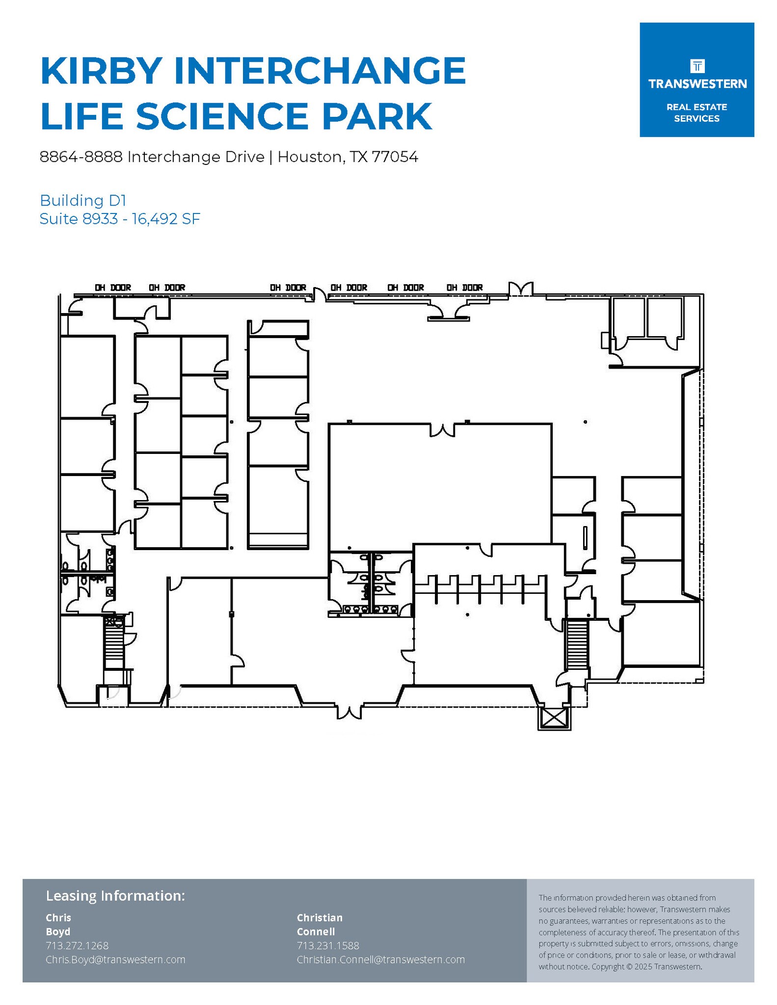 8901-8933 Interchange Dr, Houston, TX à louer Plan d’étage- Image 1 de 1