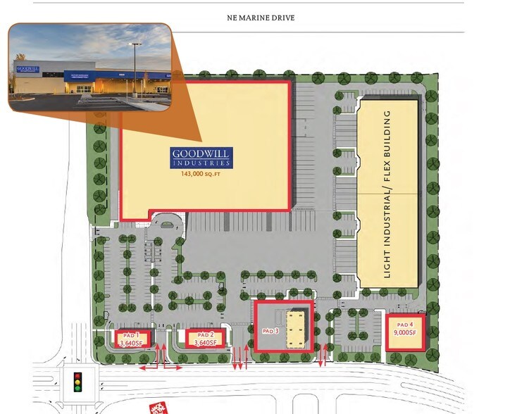 5950 NE 122nd, Portland, OR for lease - Site Plan - Image 1 of 1