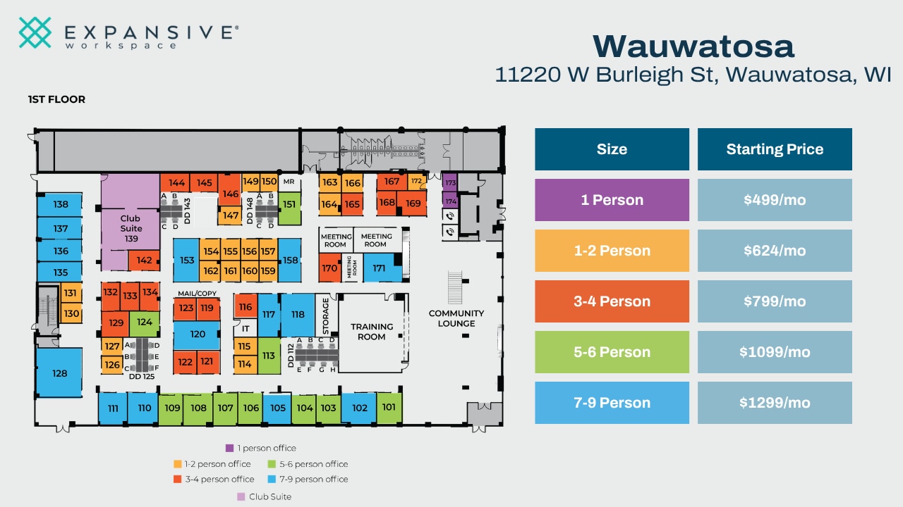 11220 W Burleigh St, Wauwatosa, WI à louer Plan d’étage- Image 1 de 9