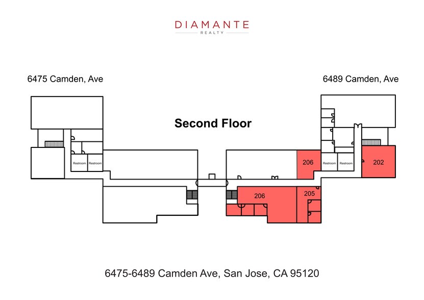 6475-6489 Camden Ave, San Jose, CA à louer - Plan d’étage - Image 3 de 11