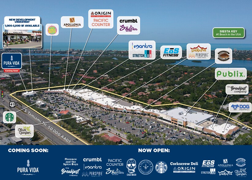 4800-4996 S Tamiami Trl, Sarasota, FL à louer - Aérien - Image 2 de 10