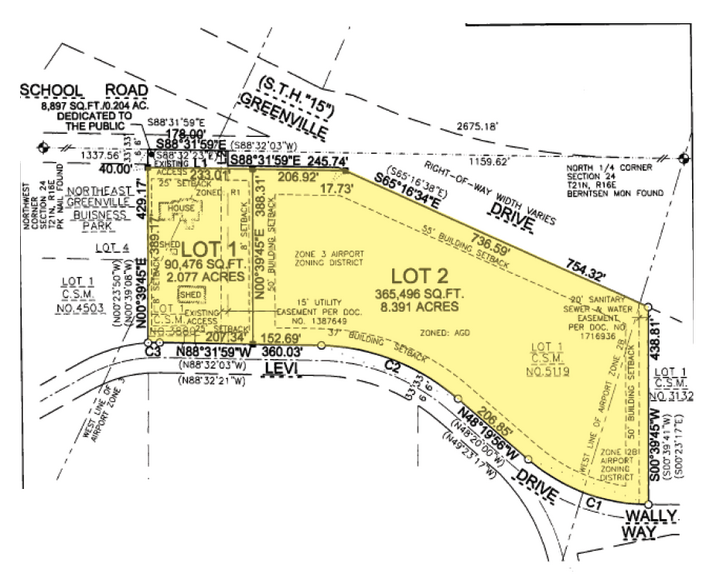 Highway 15 & County Road, Greenville, WI à vendre - Plan de site - Image 2 de 2