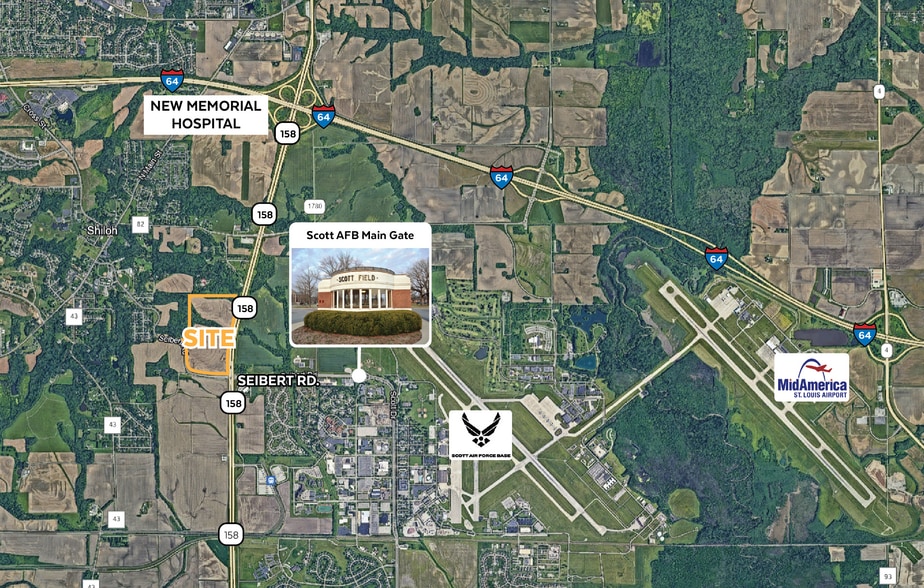 Seibert Rd & Rt 158, Shiloh, IL for sale - Aerial - Image 2 of 3