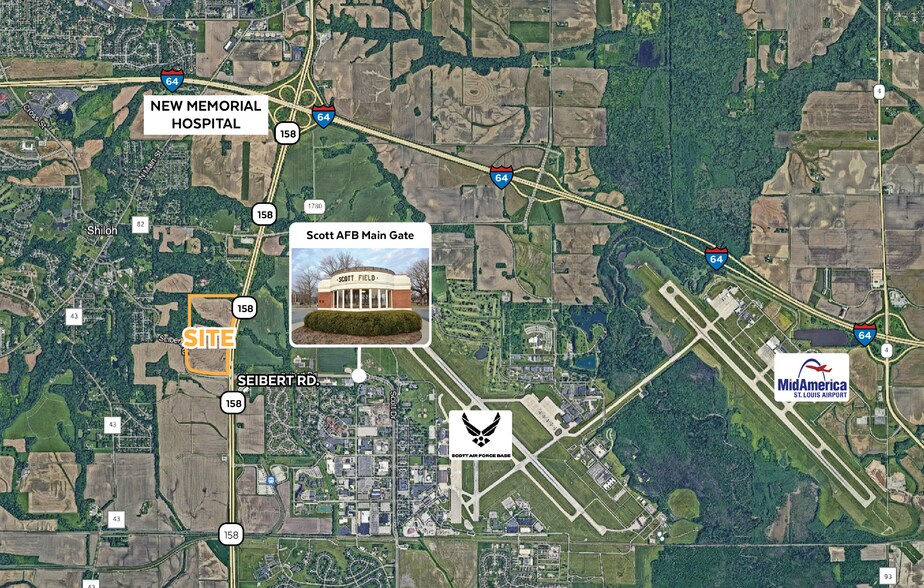 Seibert Rd & Rt 158, Shiloh, IL à vendre - Aérien - Image 2 de 3