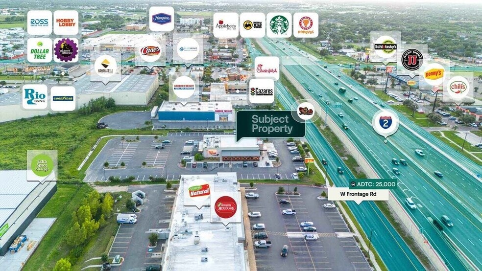 1411 W Expressway 83, Weslaco, TX à vendre - Aérien - Image 2 de 2