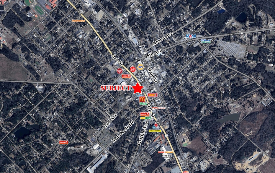 314-316 Oak St, Eastman, GA for lease - Aerial - Image 3 of 4