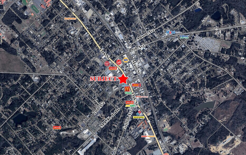 314-316 Oak St, Eastman, GA à louer - Aérien - Image 3 de 4