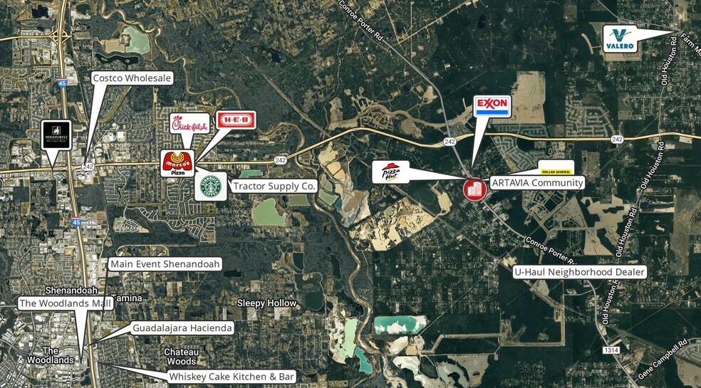 FM 1314 Frontage, Conroe, TX for sale - Aerial - Image 3 of 9