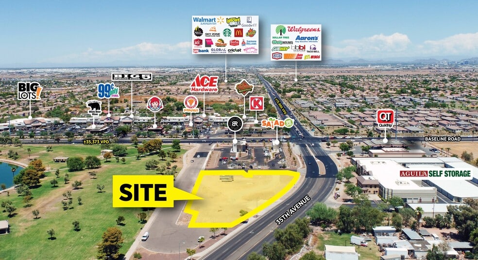 SW Baseline & 35th Ave, Laveen, AZ for sale - Aerial - Image 2 of 5