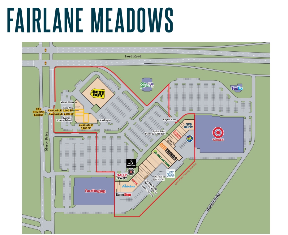 15851-16351 Ford Rd, Dearborn, MI à louer Plan d’étage- Image 1 de 1