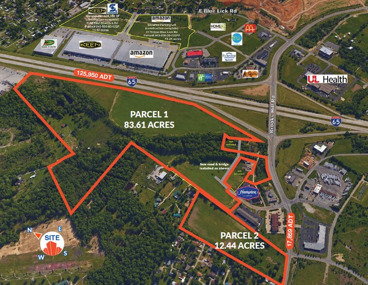 I-65, Brooks, KY à vendre - Plan de site - Image 1 de 4