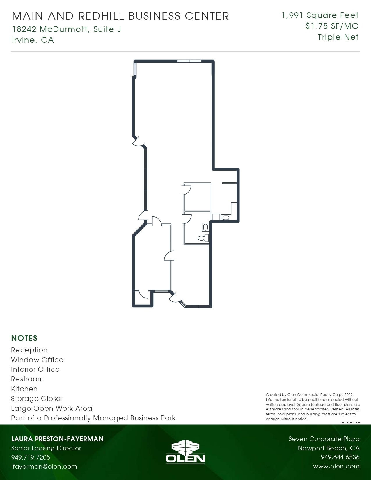 1200 Main St, Irvine, CA à louer Plan d’étage- Image 1 de 1