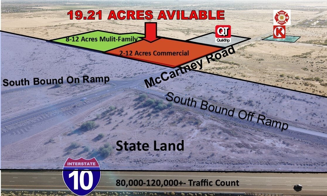SWC McCartney Rd & I-10, Casa Grande, AZ à vendre Aérien- Image 1 de 8