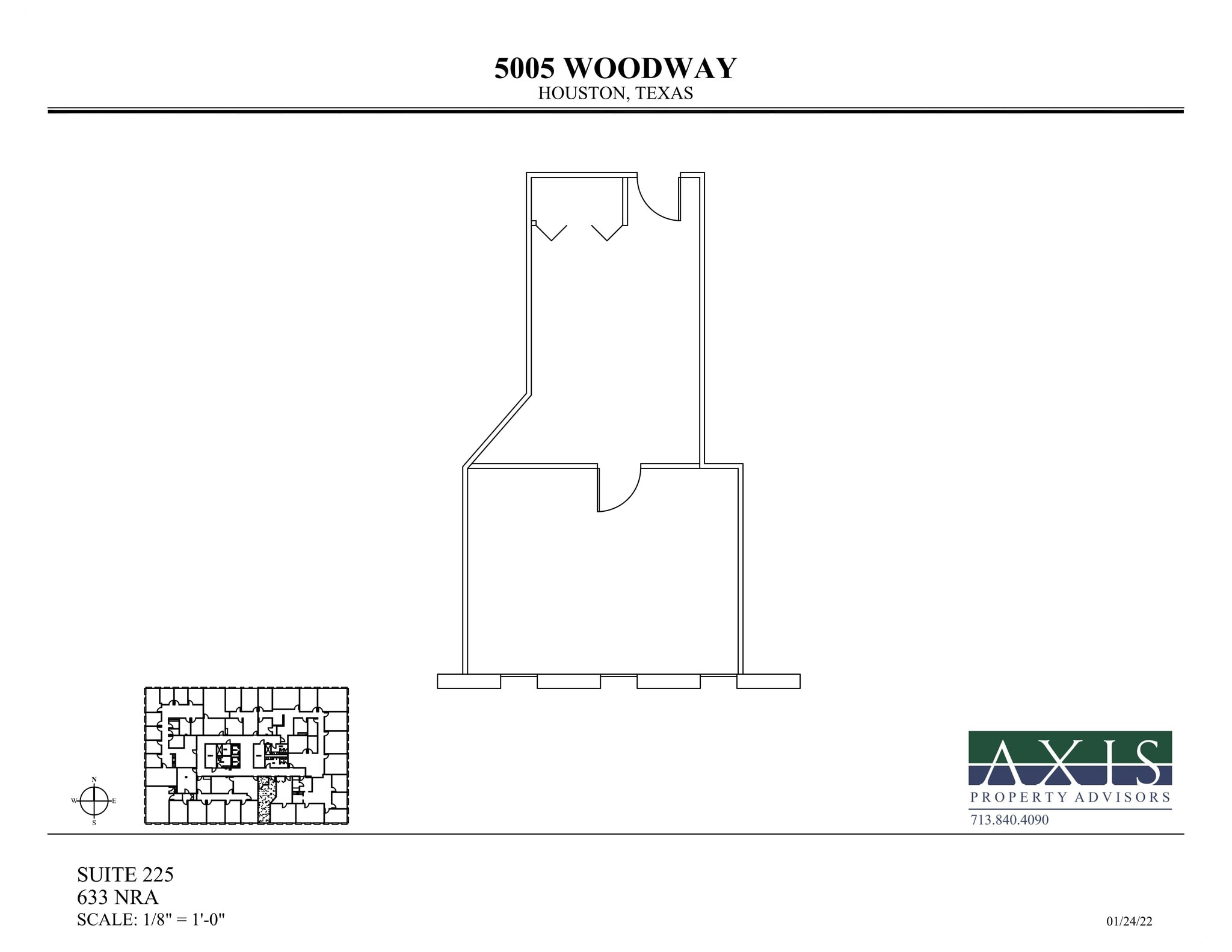 5005 Woodway Dr, Houston, TX à louer Plan de site- Image 1 de 1