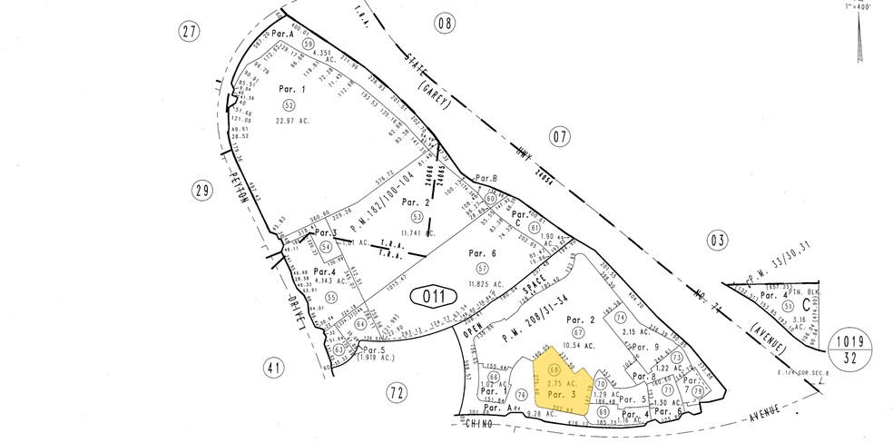 3100 Chino Ave, Chino Hills, CA à louer - Plan cadastral - Image 2 de 7