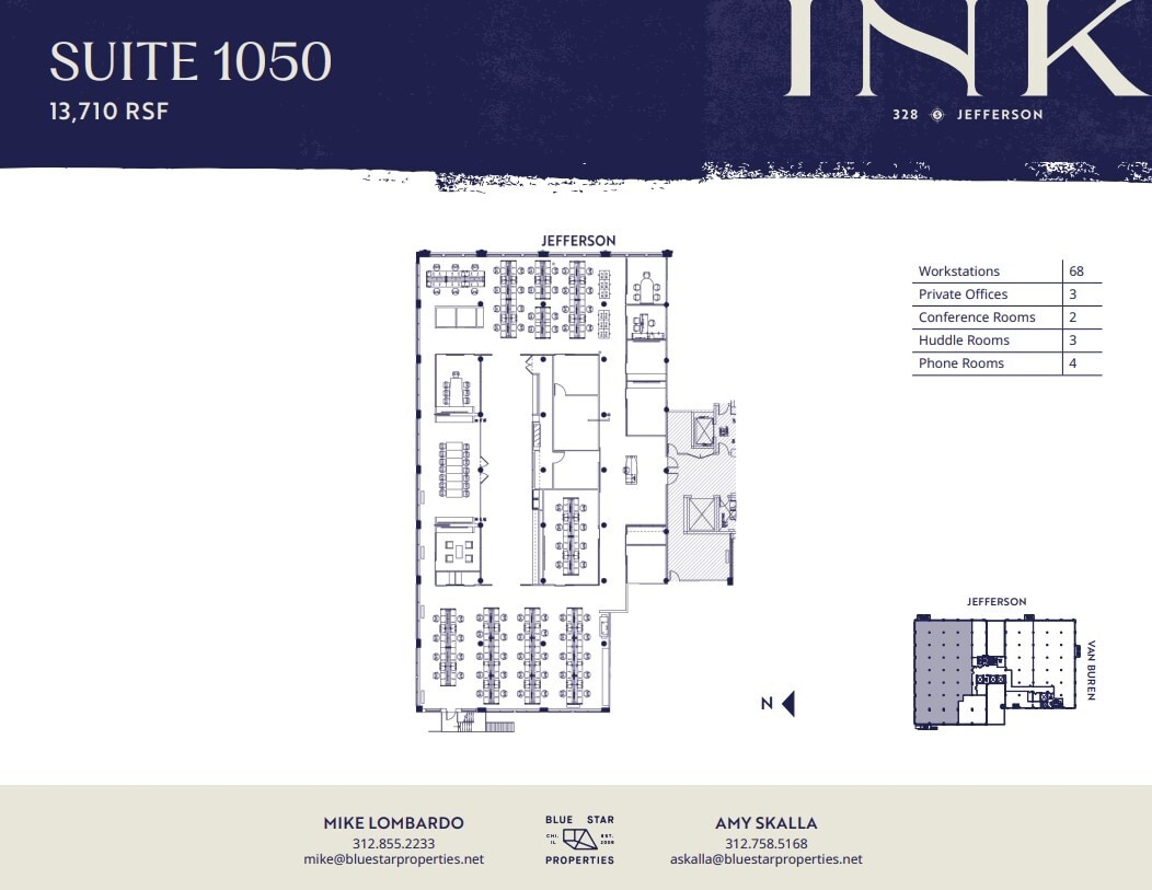 328 S Jefferson St, Chicago, IL à louer Plan d’étage- Image 1 de 15
