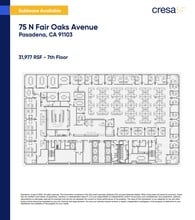 75 N Fair Oaks Ave, Pasadena, CA for lease Typical Floor Plan- Image 1 of 1