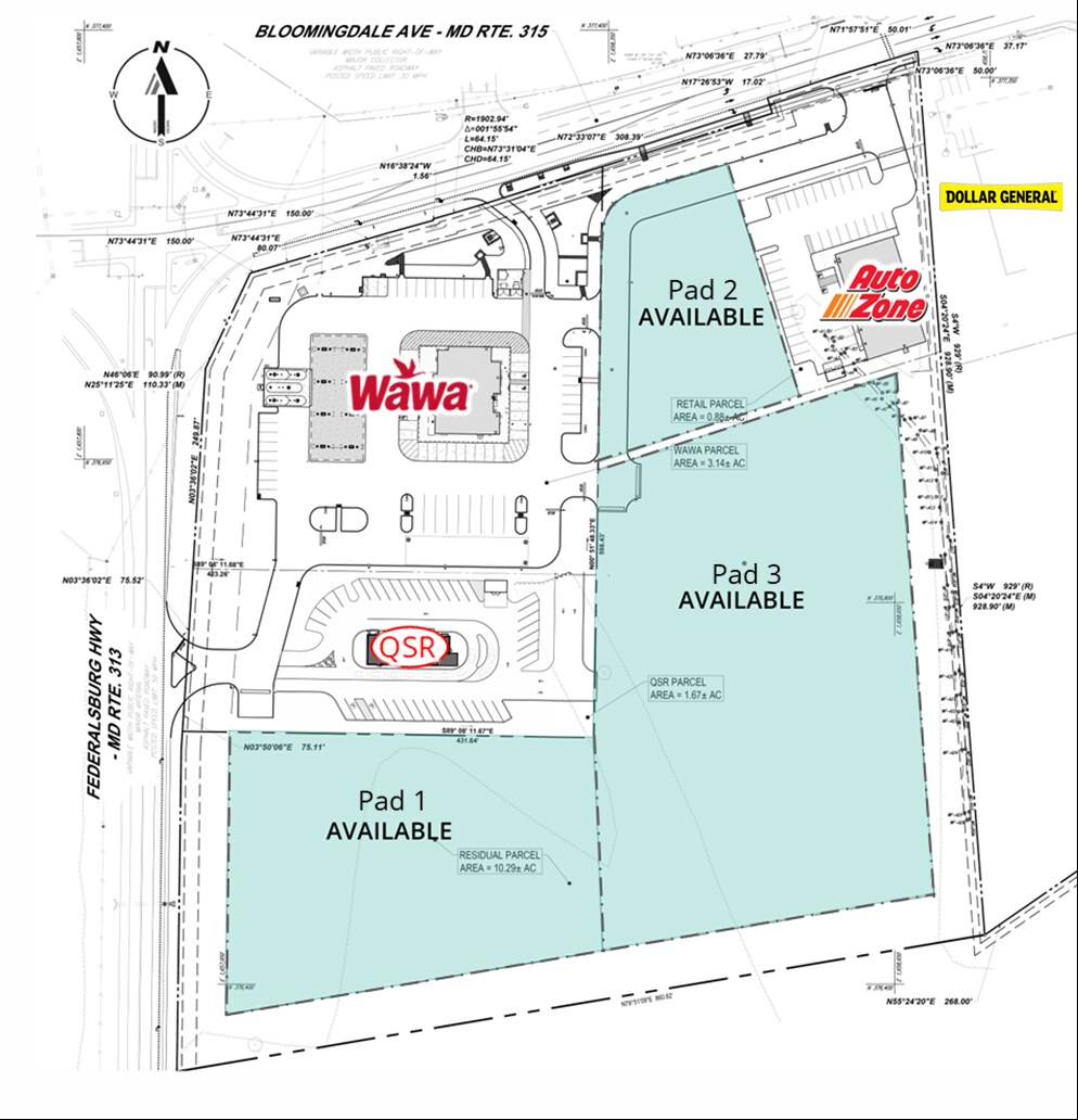 000 Bloomingdale Ave, Federalsburg, MD à louer Plan de site- Image 1 de 3