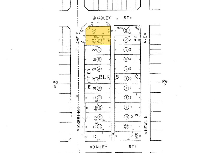 12602-12610 Hadley St, Whittier, CA for lease - Plat Map - Image 3 of 16