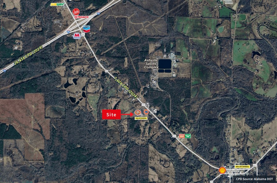 35775-35781 Highway 231, Ashville, AL for lease - Aerial - Image 2 of 2