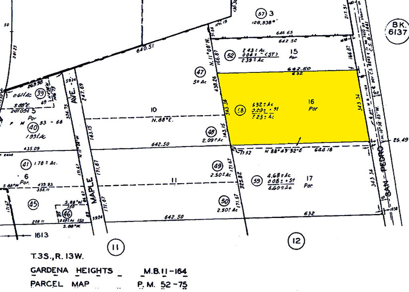 14527 S San Pedro St, Gardena, CA for lease - Plat Map - Image 2 of 5