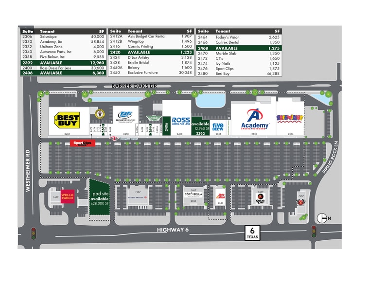 2300-2480 S Hwy 6, Houston, TX for lease - Site Plan - Image 2 of 7