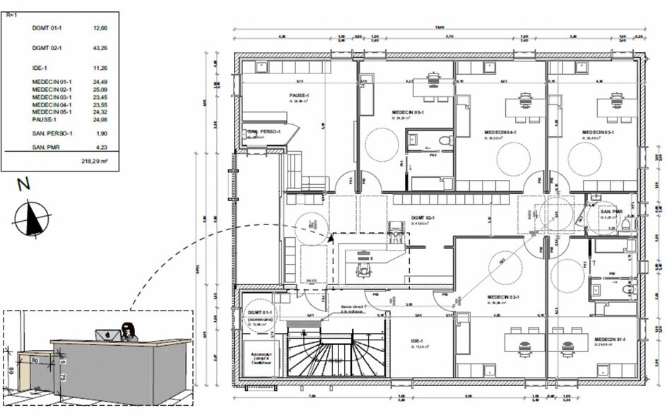 Bureau dans Bourgoin-Jallieu à vendre - Plan d’étage - Image 2 de 3