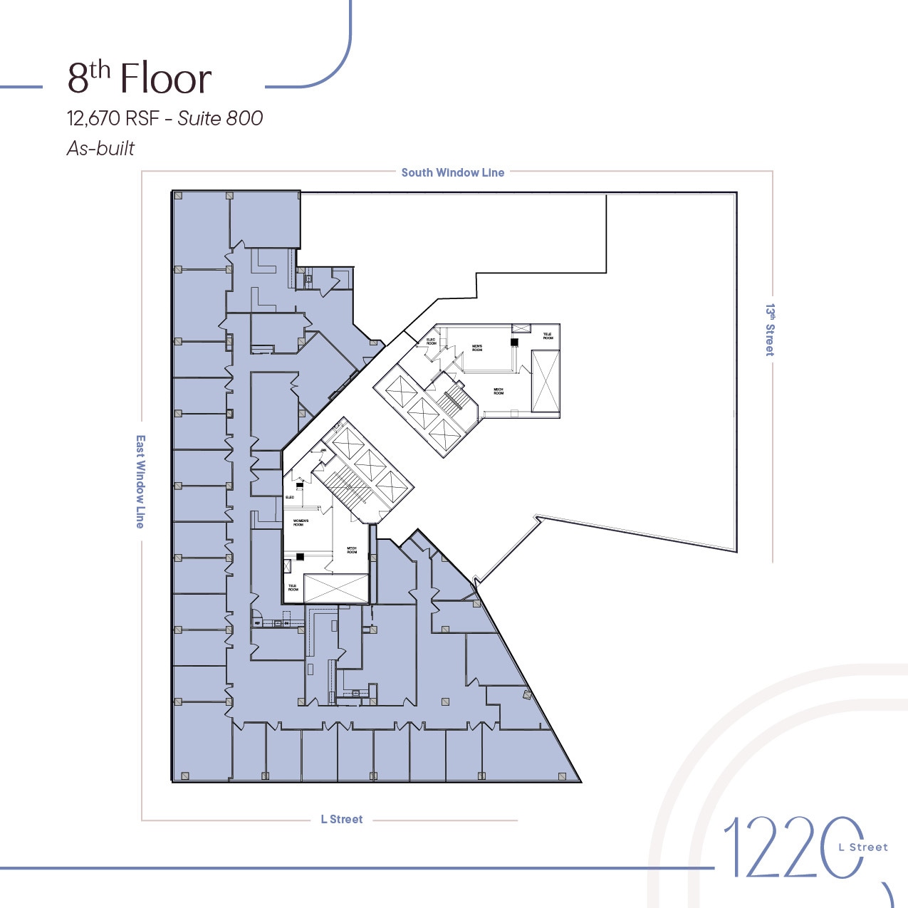 1220 L St NW, Washington, DC à louer Plan d’étage- Image 1 de 1