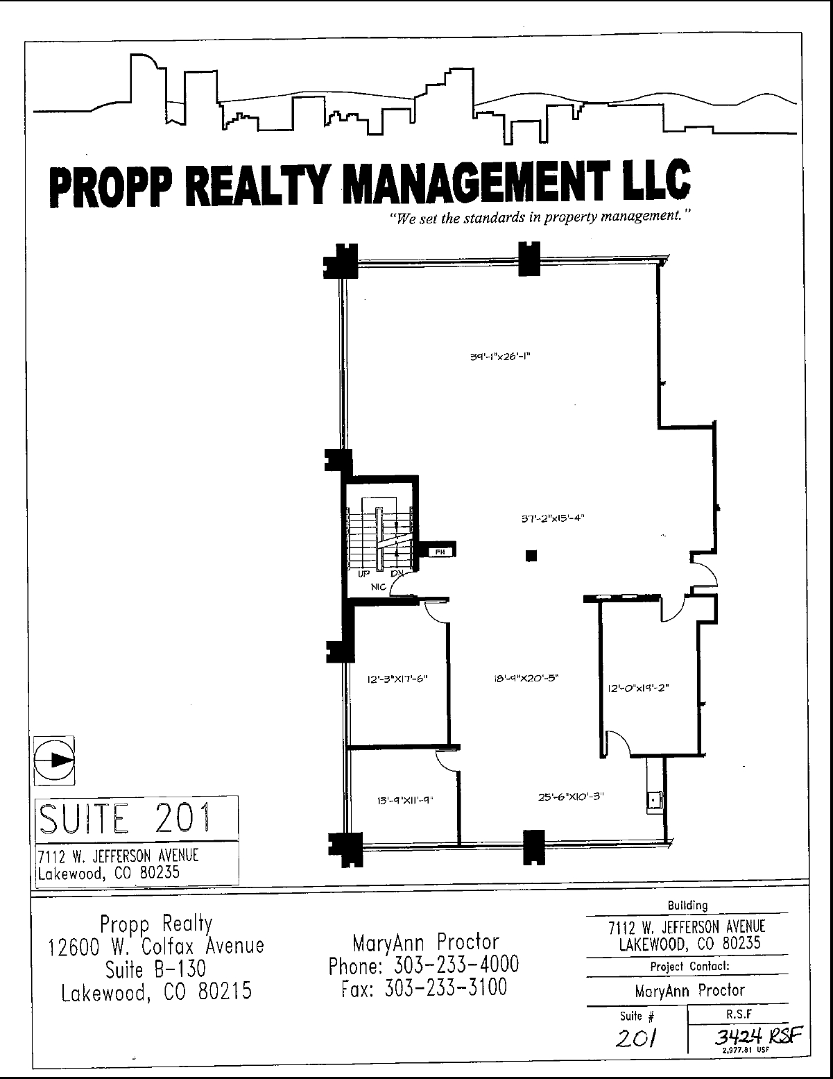 7110 W Jefferson Ave, Lakewood, CO à louer Plan d  tage- Image 1 de 1