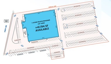 370 Northridge Shopping Ctr, Salinas, CA à louer Plan d’étage- Image 1 de 2