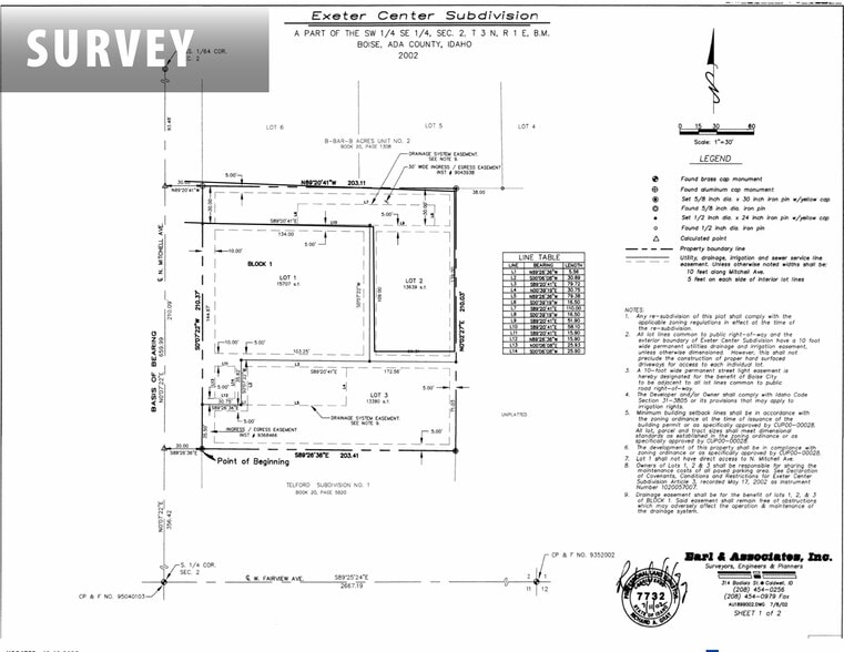 1776 N Mitchell St, Boise, ID à vendre - Plan cadastral - Image 2 de 3