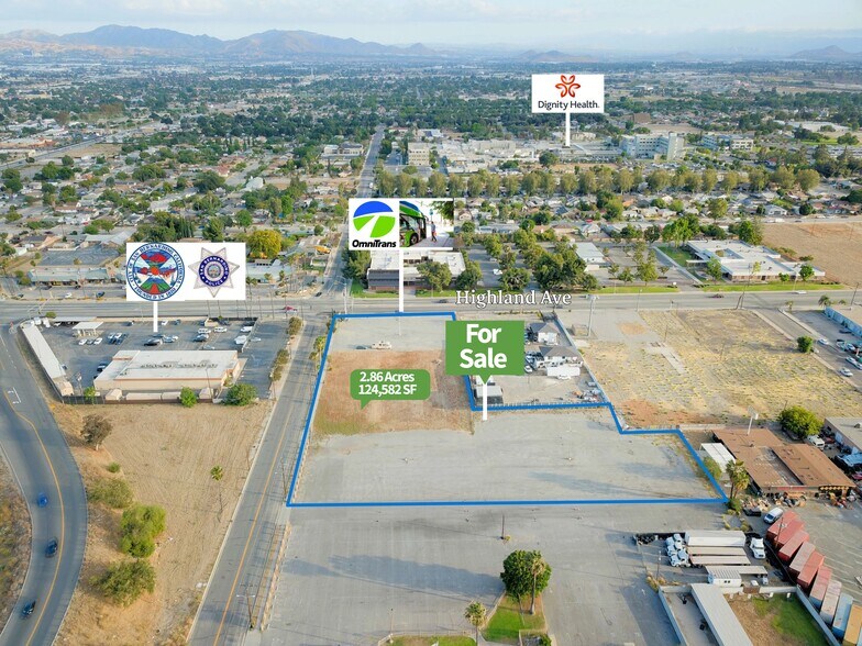 1500 W Highland Ave, San Bernardino, CA à vendre - Aérien - Image 3 de 12