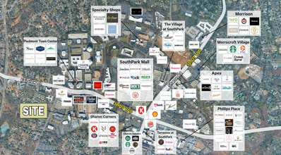 4801 Barclay Downs Dr, Charlotte, NC - Aérien  Vue de la carte