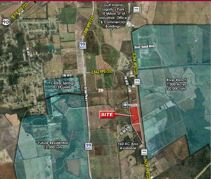 Highway 146, Dayton, TX à vendre - Aérien - Image 3 de 4