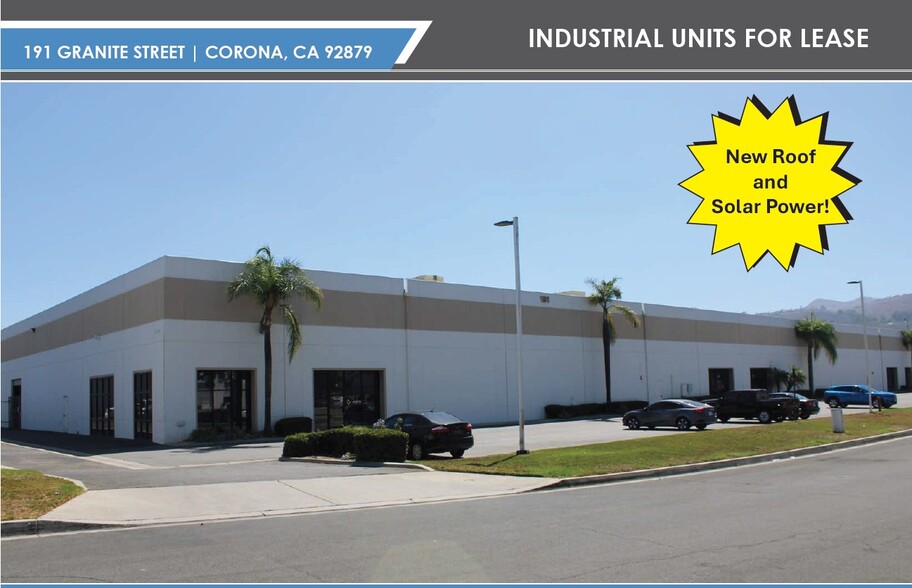 191 Granite St, Corona, CA for lease - Building Photo - Image 1 of 5