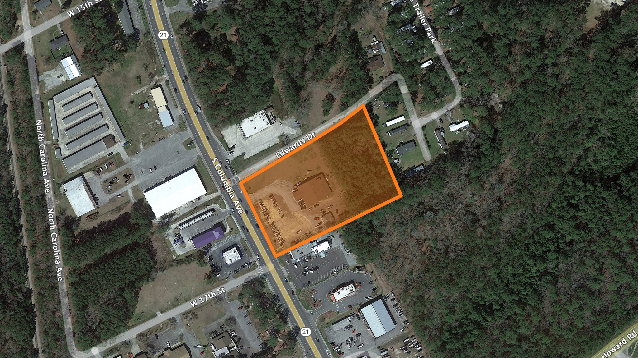 365 S Columbia Ave, Rincon, GA for lease Aerial- Image 1 of 4