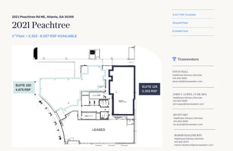 2021 Peachtree Rd, Atlanta, GA à louer Plan d’étage- Image 1 de 1