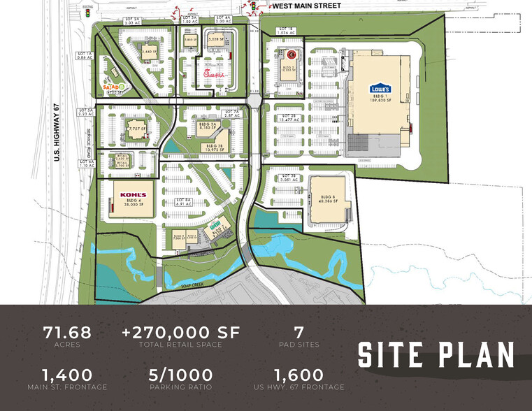 Main Street Towne Crossing - Midlothian, TX - SEC, Midlothian, TX for lease - Site Plan - Image 1 of 7