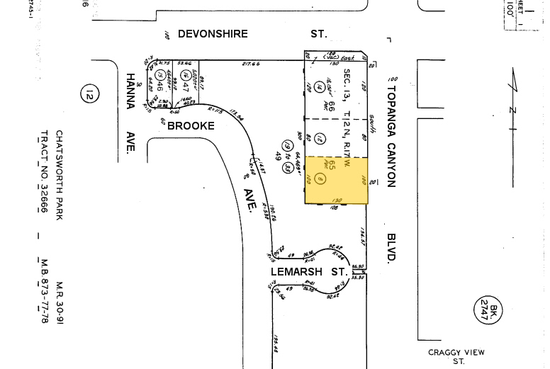 10233 Topanga Canyon Blvd, Chatsworth, CA à louer - Plan cadastral - Image 2 de 2