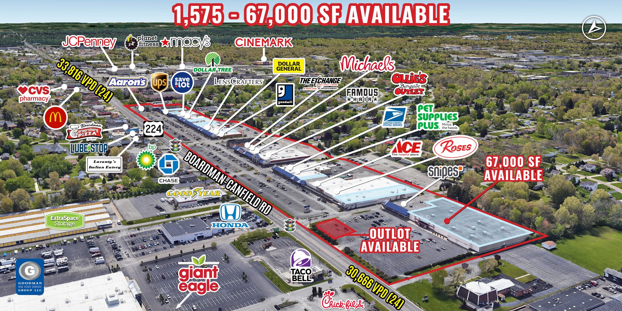 101-501 Boardman-Canfield Rd, Youngstown, OH à louer Photo principale- Image 1 de 17