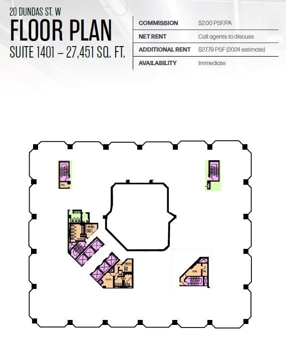 595 Bay St, Toronto, ON for lease Floor Plan- Image 1 of 1