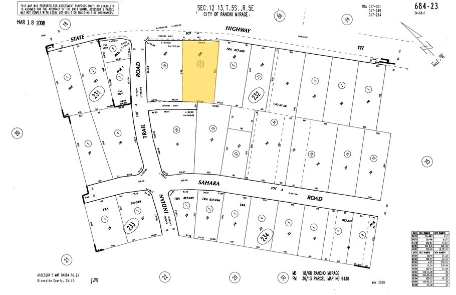 71537 Highway 111, Rancho Mirage, CA for sale - Plat Map - Image 3 of 6