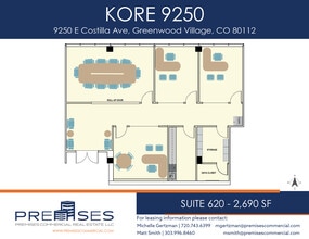9250 E Costilla Ave, Greenwood Village, CO à louer Plan d’étage- Image 1 de 1